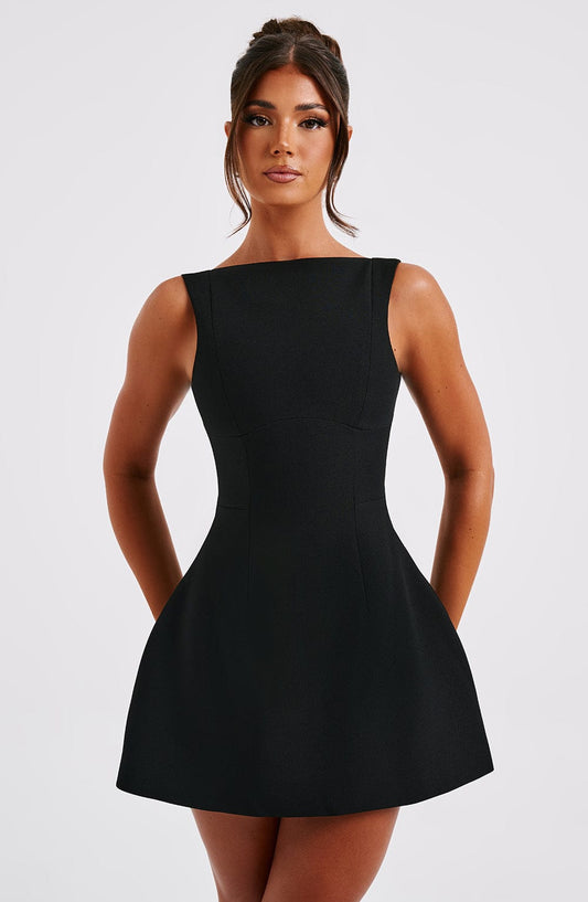Elara Mini Dress - Black