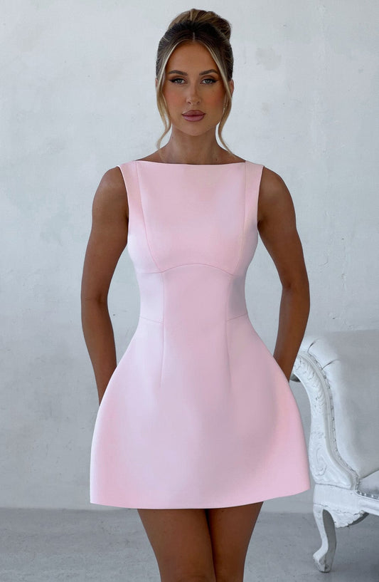 Elara Mini Dress - Blush